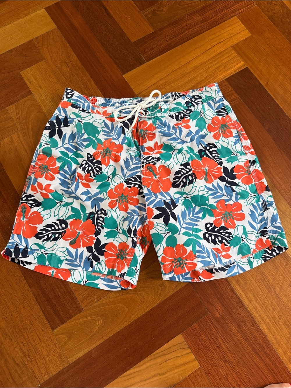 Trunks Surf & Swim boardshorts with a vibrant tropical floral print